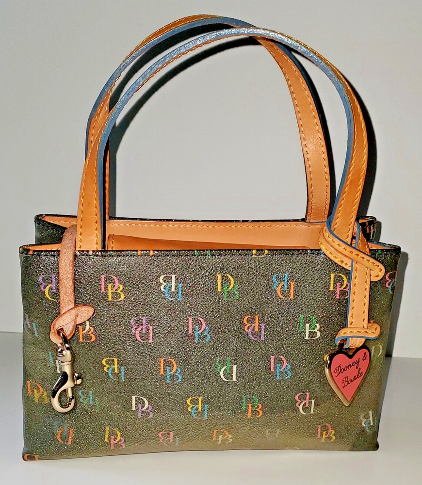 Vintage DOONEY & BOURKE DB Logo Mini Double Handle Purse Hand Bag
