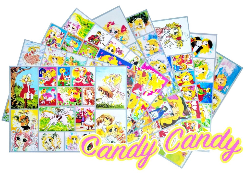 CANDY CANDYキャンディ・キャンディ-SET OF 9 NEW STICKER SHEETS-Yumiko Igarashi-A4-No Die-Cut