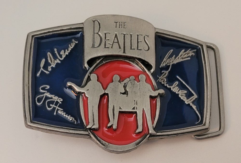 Vintage American Legends Foundry 1992 Beatles Commemorative Pewter Belt Buckle