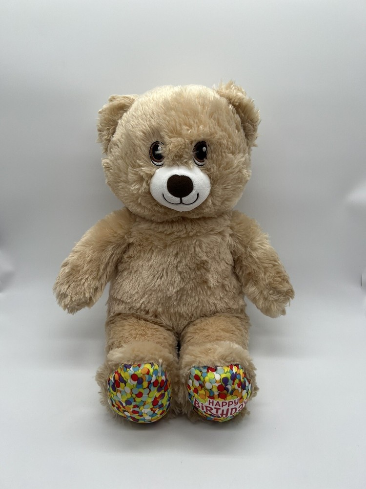 Build A Bear Happy Birthday Light Brown Tan Teddy Bear Plush 15