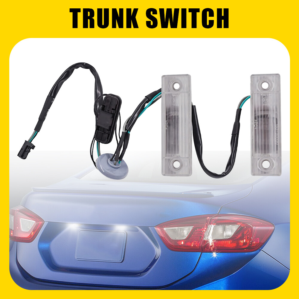 Botón interruptor de liberación de maletero con lámpara de matrícula para Chevy Cruze 2011-2016 EE. UU.