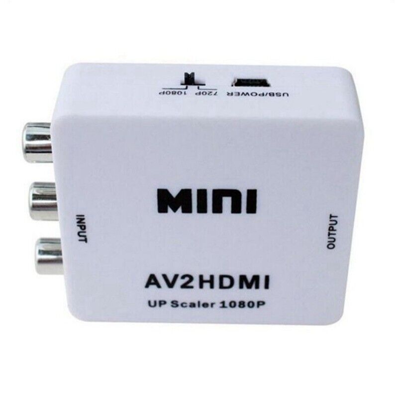 RCA to HDMI Converter Adapter AV 1080P For TV Audio Video Composite CVBS AV2HDMI