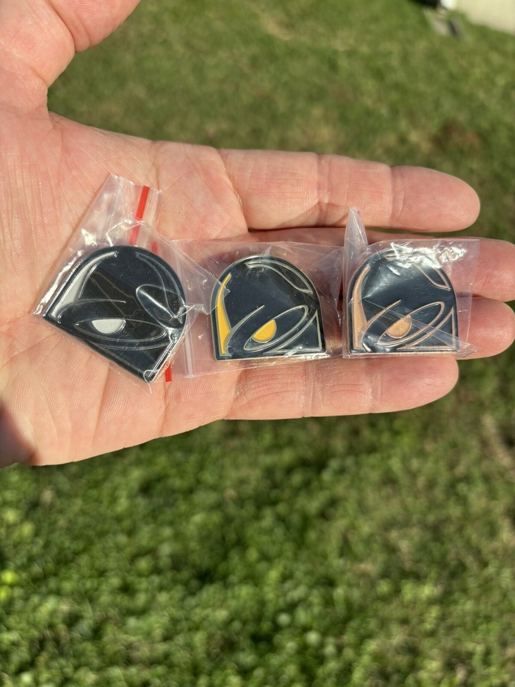 Taco Bell Hat Pin Bronze Silver Gold Mild Fire Hot Diablo Sauce New Rare Cap