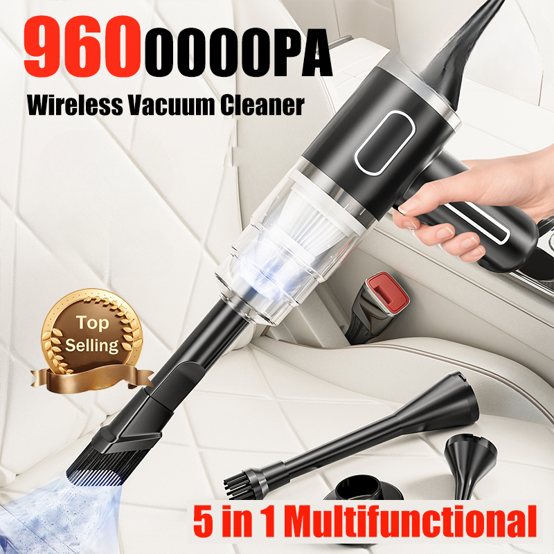 9600000Pa Wireless Vacuum Cleaner 5in1 Strong Automobile Clean For Car Home New