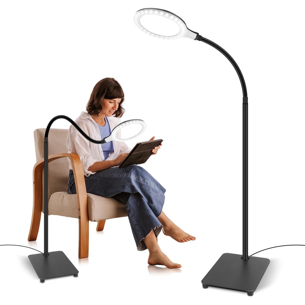 Magnifying Floor Lamp with LightHands Free Magnifying Glass with Flexible