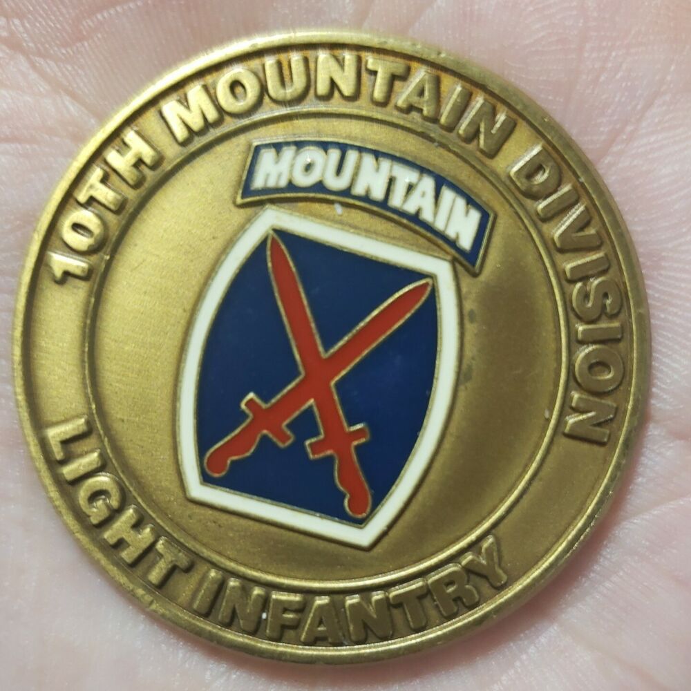 10th Mountain Division Light Infantry Military Challenge Coin Red Star USGI ARMY