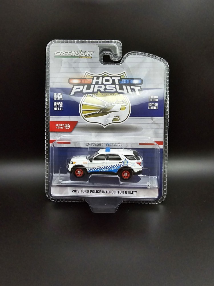 Greenlight 1:64 Hot Pursuit 2019 Ford Utility City of Chicago Police CHASE ✅NEW✅