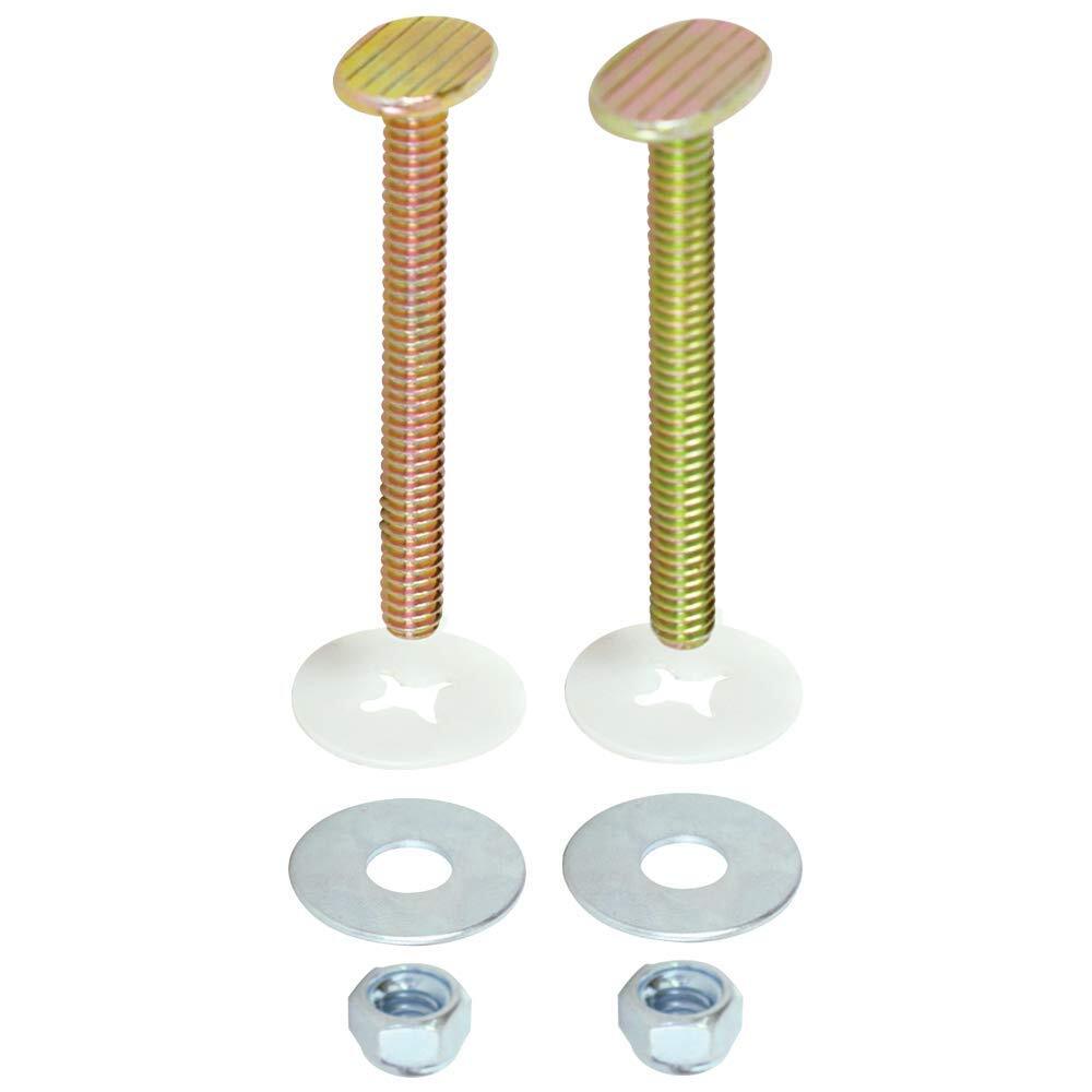5/16 Inch x 3-1/2 Inch Closet Bolt Set, Brass-Plated, 40032