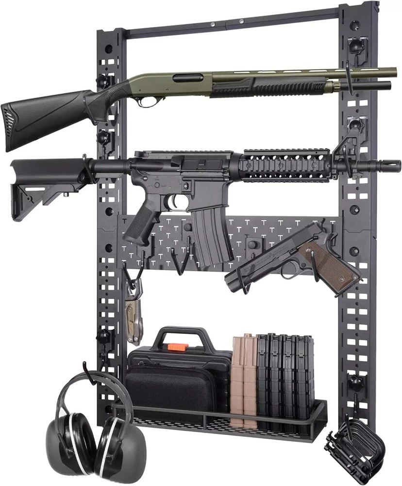 Gun Wall Mount Hold Up 120LBS 31.8 x 22 Tactical Rifle Shotgun Gun Rack FREESHIP