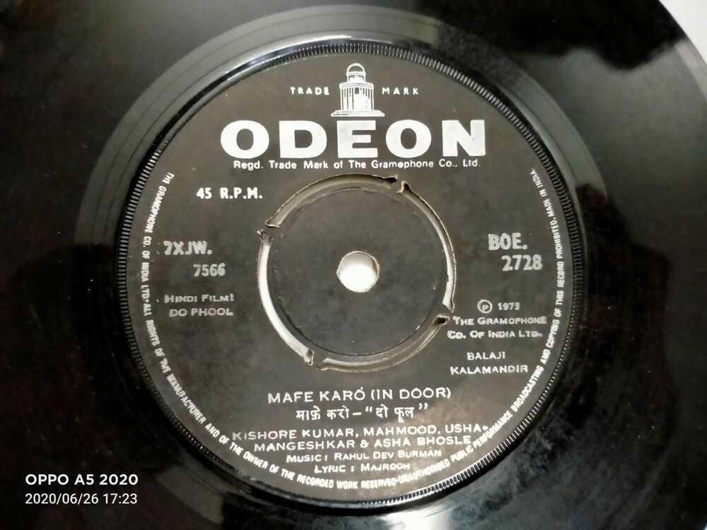 DO PHOOL RD R D BURMAN BOE 2728 RARE BOLLYWOOD ost EP 7