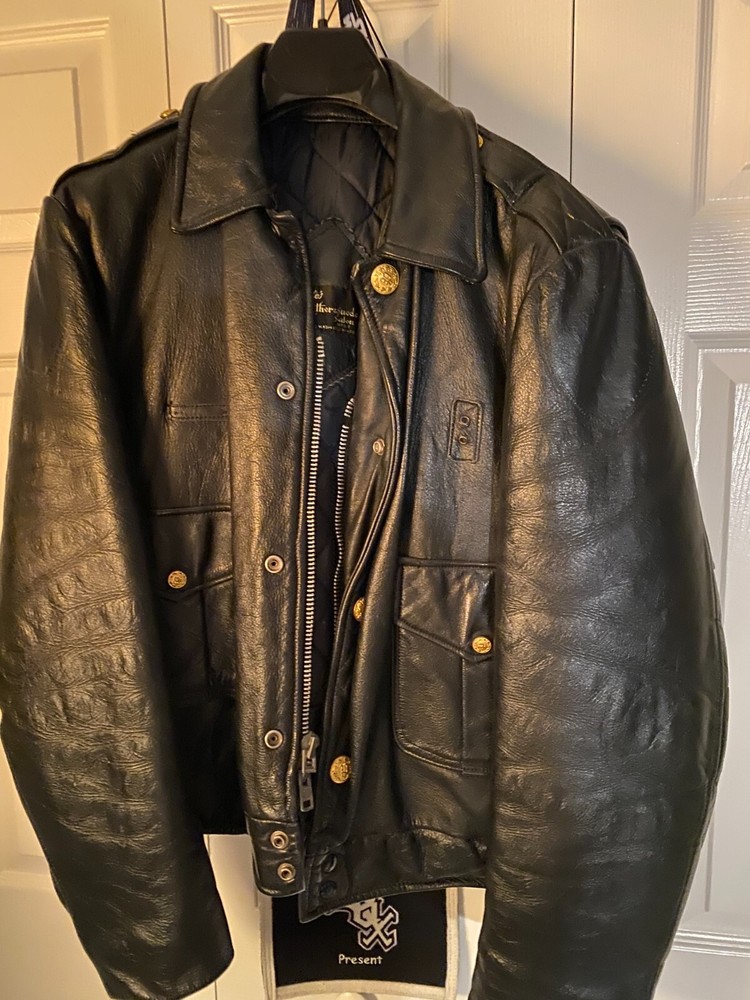 Vintage (1970's) Nate's Leather & Suede Salon, Chicago.  Leather police jacket.
