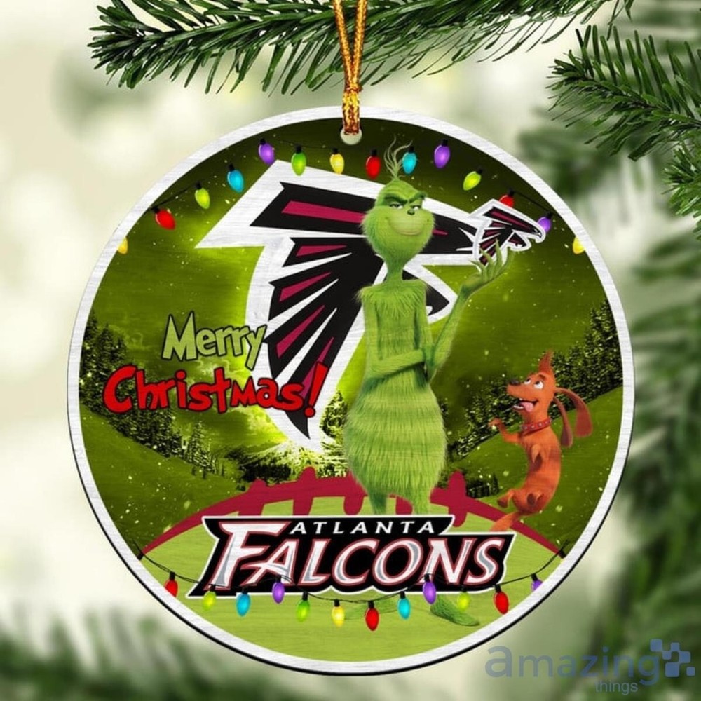 Custom Grinch Atlanta Falcons Football Team Christmas Ornament Gift-image