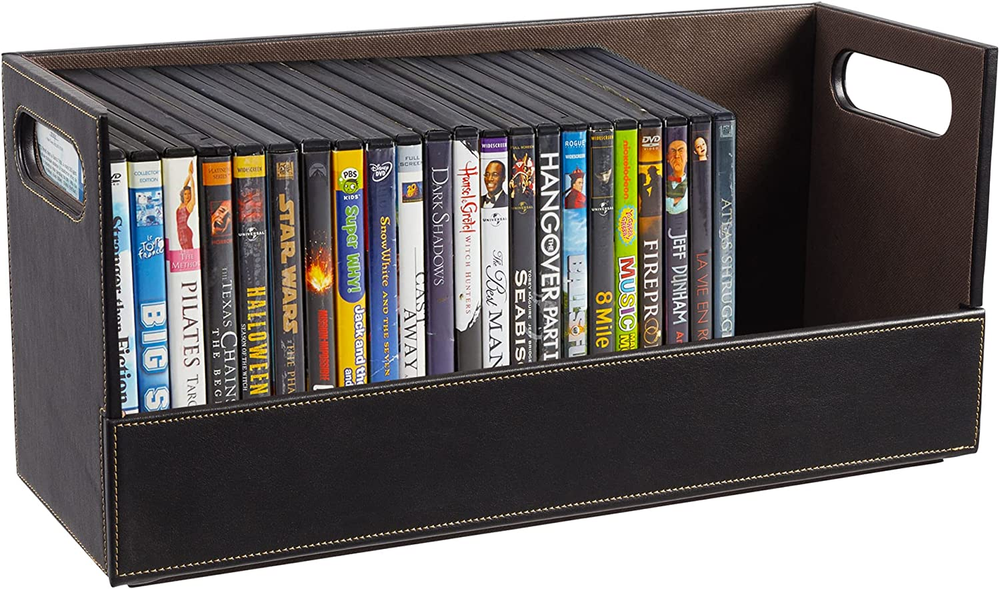 Stock Your Home DVD Storage Box, Movie Shelf Organizer for Blu-Ray, Video Game C