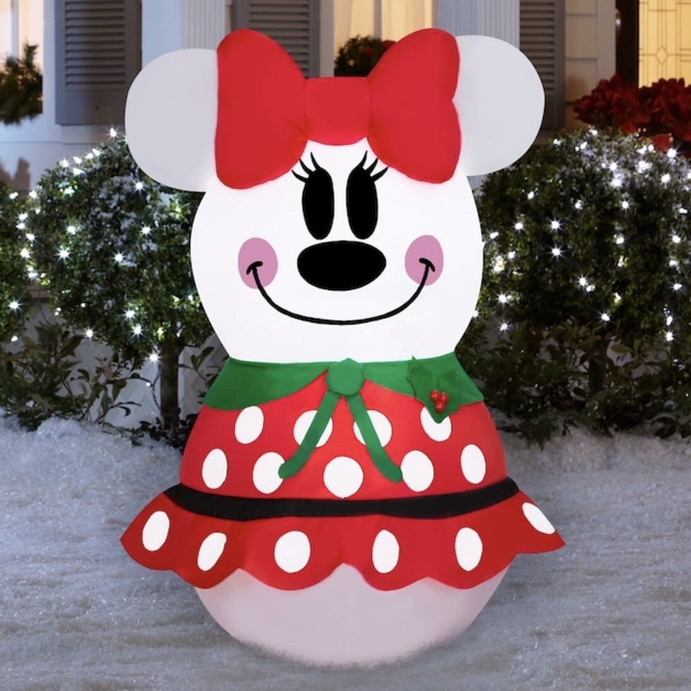 Disney 3.5FT LED Minnie Mouse Snowman Inflatable Holiday Decoration