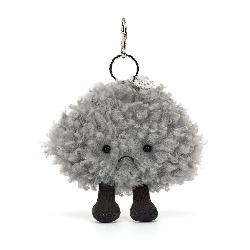 Jellycat Amuseables Ultra-Soft Storm Cloud Keychain 5.91in NWT
