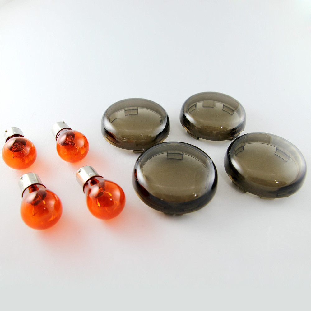 Smoked Turn Signal Indicator with 4 Bulbs for Harley-Davidson