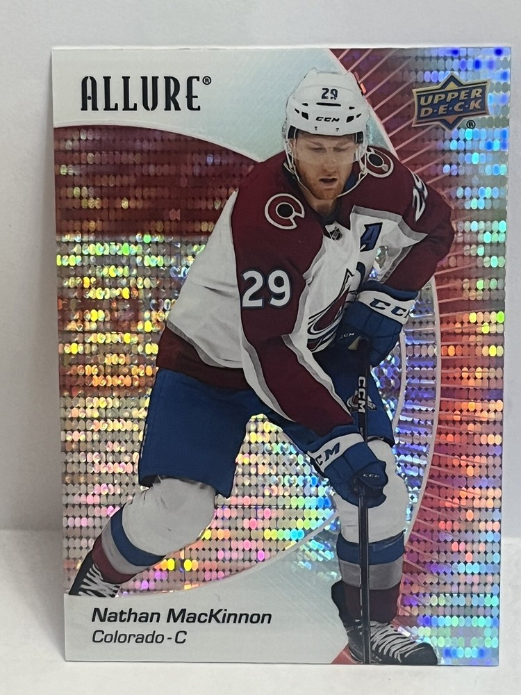 Nathan MacKinnon 2023-24 Allure Red & Black Rainbow & Orange Slice-3 Card Lot