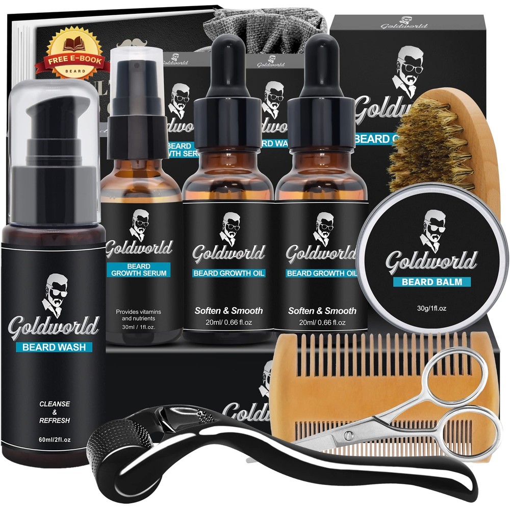 Ultimate Beard Care Kit with Oil, Balm, Wash, Brush, & More  