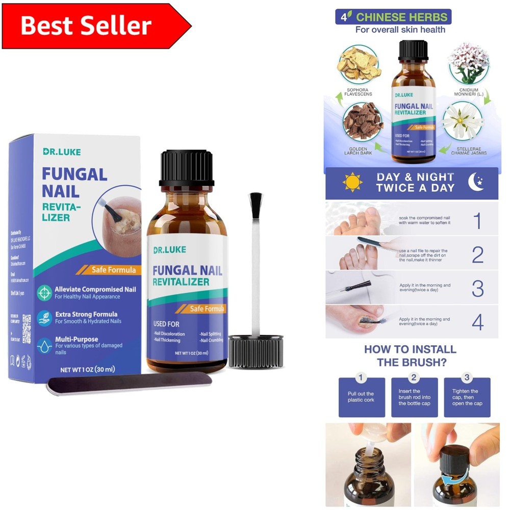 Refresh Discolored Nails with 1 oz Natural Toenail Fungus Treatment Liquid