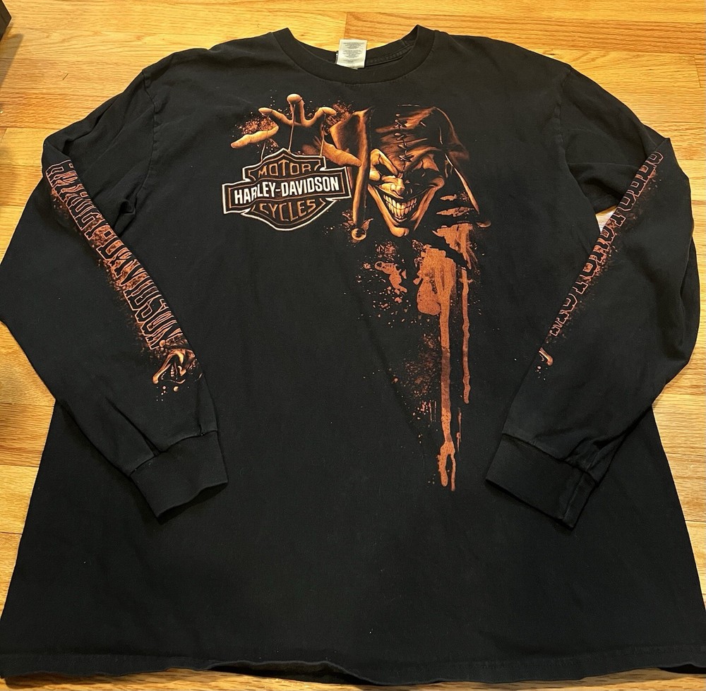 Harley Davidson Clown Graphic Tee for Motorcycle Riders