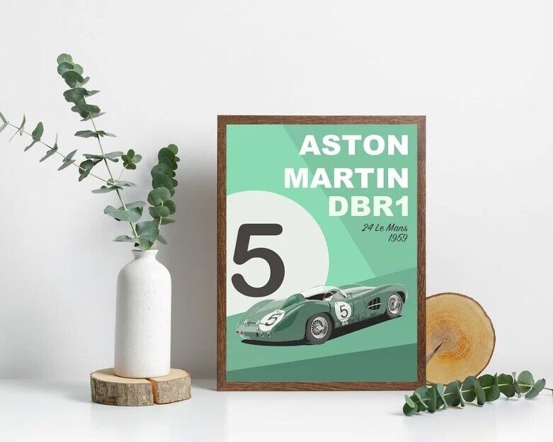 Printable Aston Martin DBR1 Wall Art, Aston Martin Poster, 24 Lemans Wall Art,