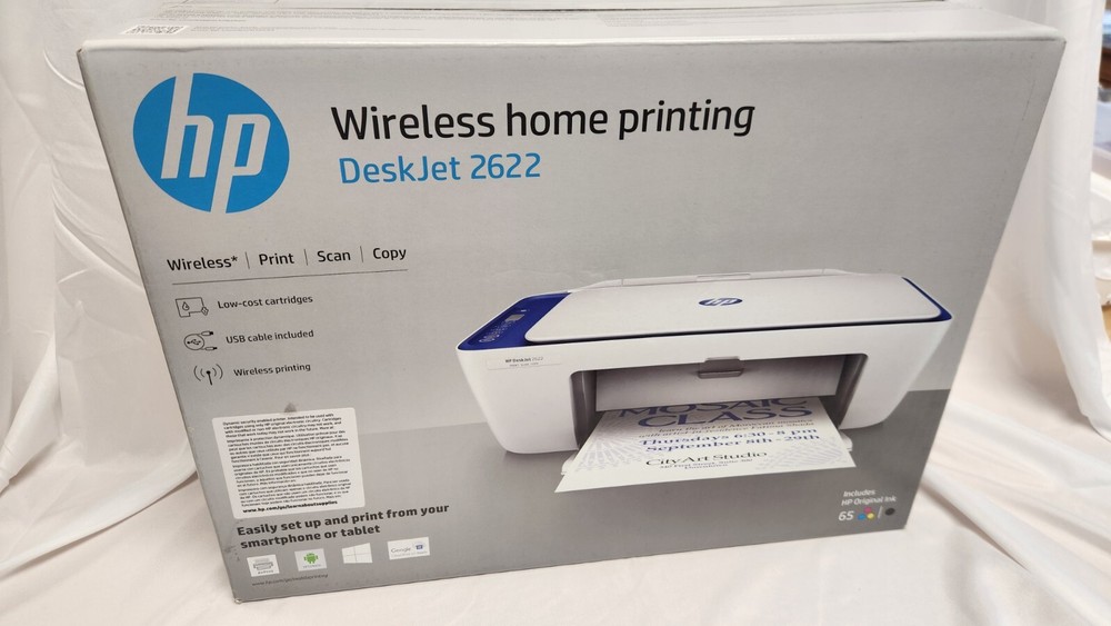 HP Deskjet 2622 All-In-One Wireless Printer, Scanner, Copier [NEW]