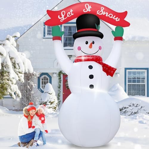 12 Feet Inflatable Christmas Banner Snowman 12Ft Inflatable Banner Snowman