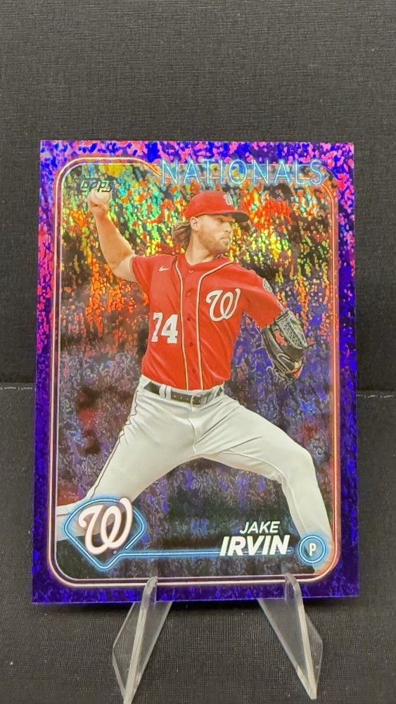2024 Topps Series 2 Purple Foil #621 Jake Irvin 799 Washington Nationals Rookie Card