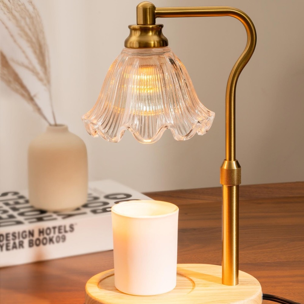 Flower Candle Warmer Lamp with Timer Dimmable Electric Home Decor