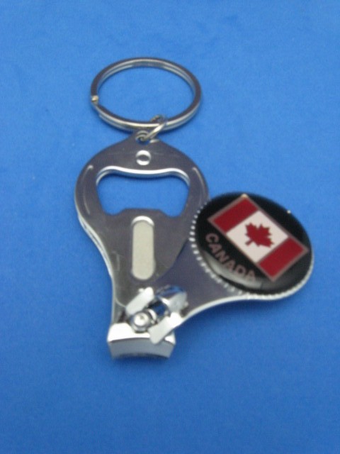 Canada Flag Logo Key Ring with Nail Clipper and Bottle Opener #156