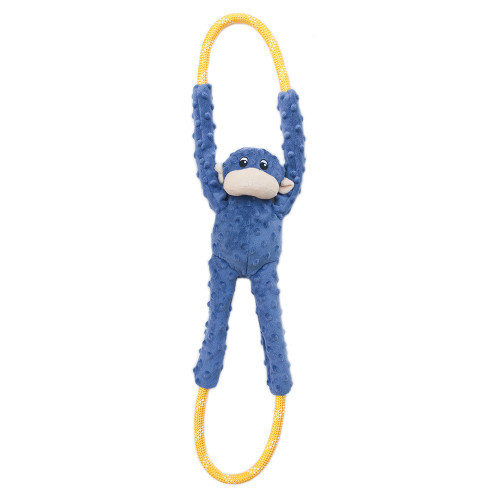 ZippyPaws RopeTugz Dog Toy Monkey, Blue, 1 Each/Large By ZippyPaws
