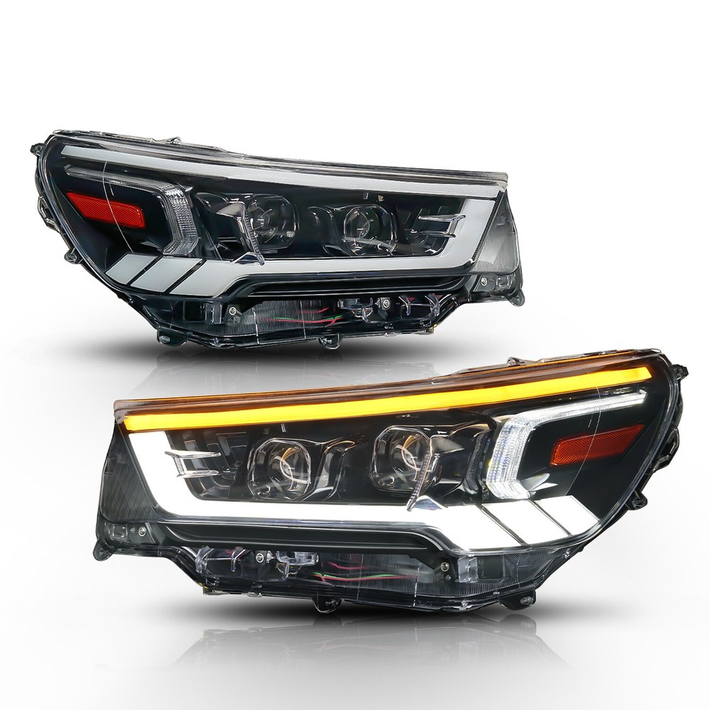 LED Front Headlights DRL Projector Upgrade Lamps For Hilux Vigo Revo 2020-2023