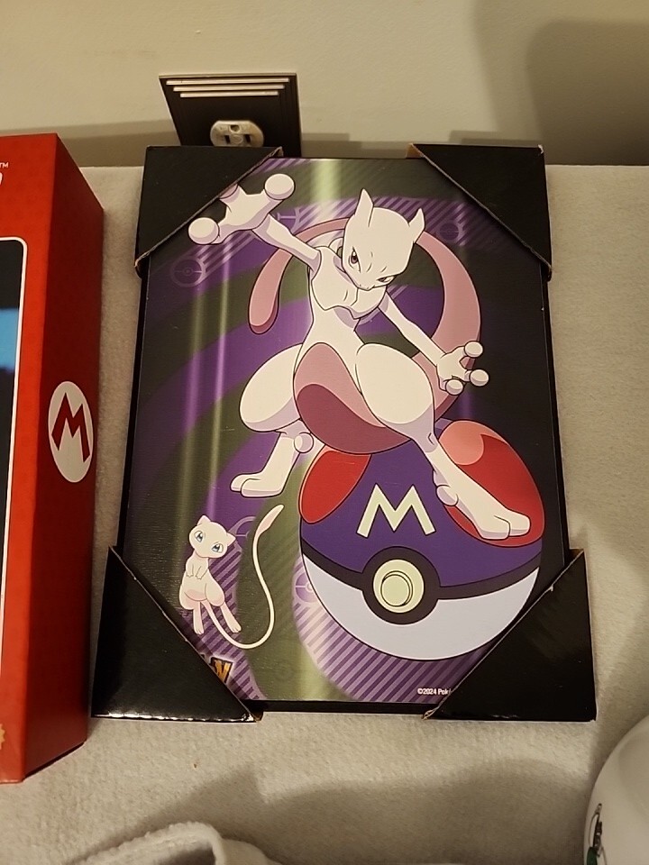Mewtwo Wooden Wall Art  7.5x10 Inches