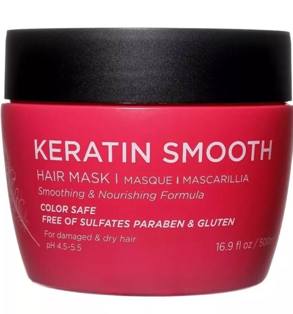 Luseta Keratin Smooth Color Safe Hair Mask 16.9 oz Deep Nourishing Treatment