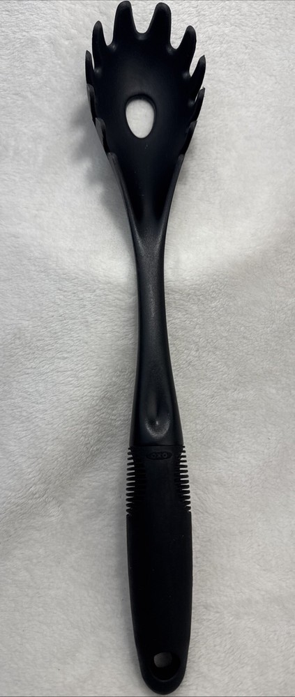 OXO Good Grips Black Nylon Serving Pasta Spoon With Soft comfortable grip