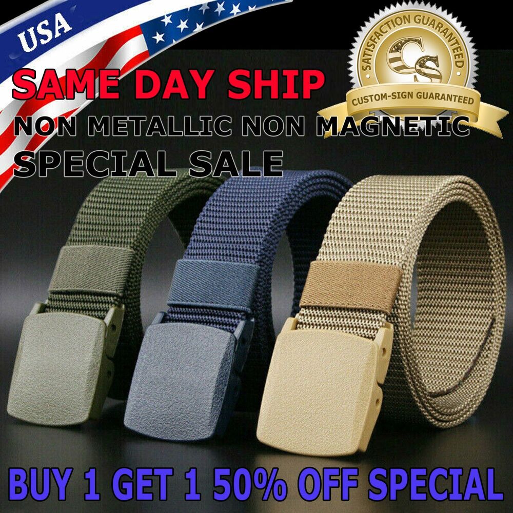 Men's Casual Military Tactical Belt Army Security Adjustable Quick Release Belt