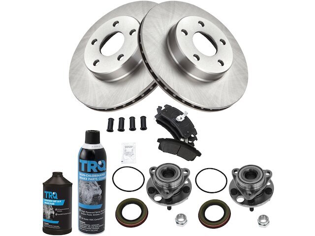 Front Brake Pad and Rotor and Wheel Hub Kit fits Chevy Cavalier 1992-1995 36WMYY