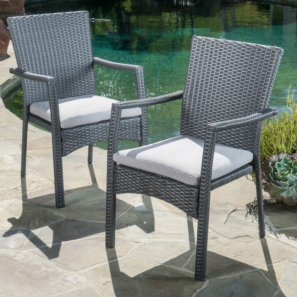 Corsica Outdoor Dining Chair Set of 2 by Christopher – Weather-Resistant Patio Seating