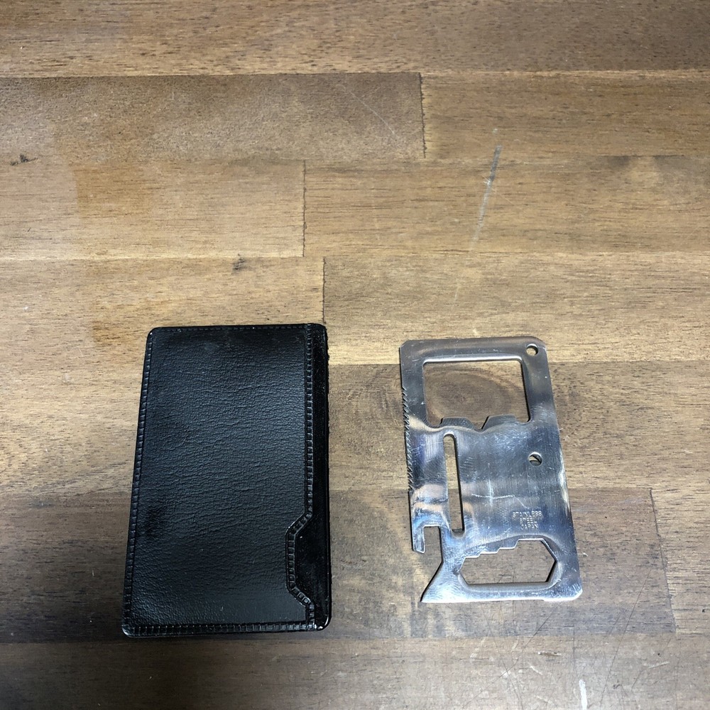 Vintage Credit Card EDC PSK Survival Tool Pocket Case-image