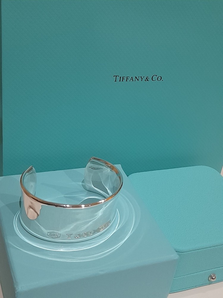Tiffany&Co. 925S SterSilver 1837  Ex. Wide Cuff Bracelet 7 3/8 