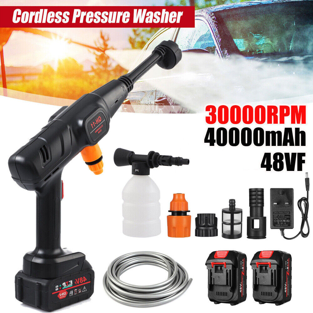Portable High Pressure Wireless Water Spray Gun for Home and Car Cleaning