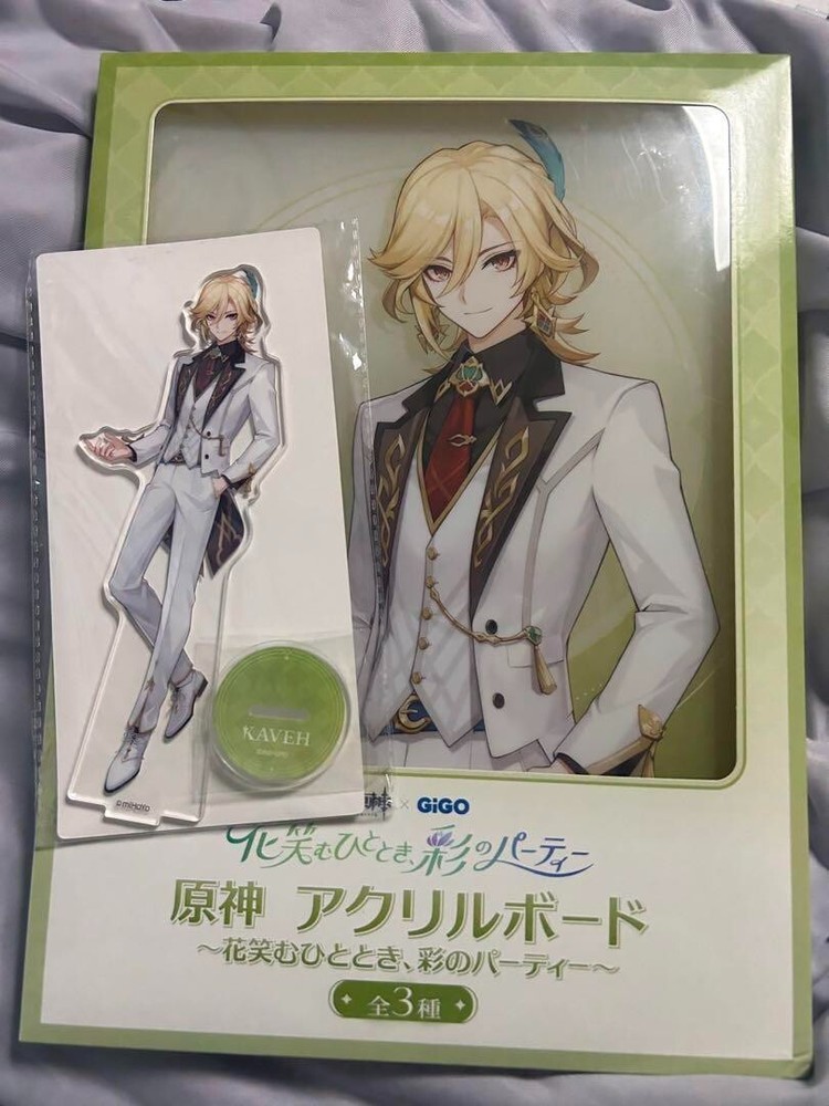 Genshin Impact X GIGO 2023 Kaveh Acrylic Stand Figure Board A4 Size Set New