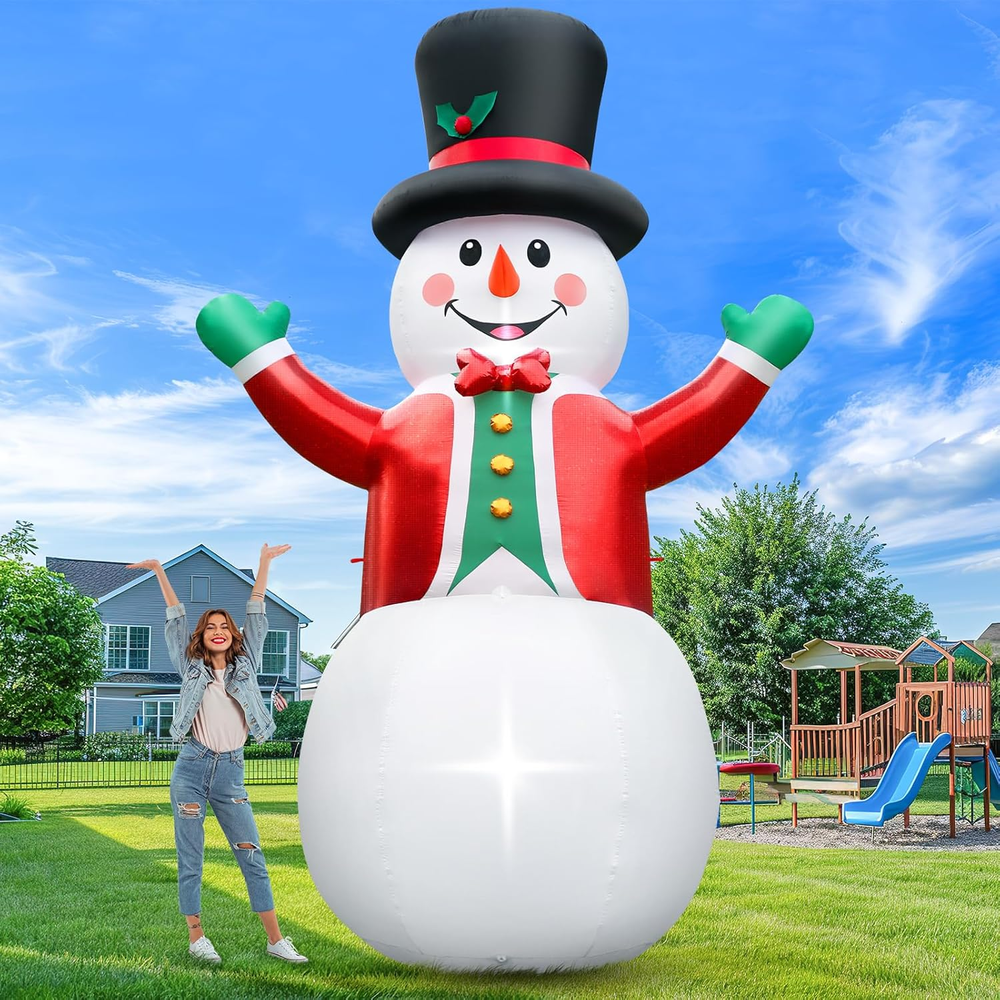 FT Christmas Inflatables Huge Snowman 2025 NEW LED Outdoor Decoration