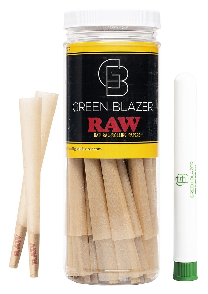 RAW Black King Size Cones 50 Pack Organic Hemp Pre-Roll Tips  