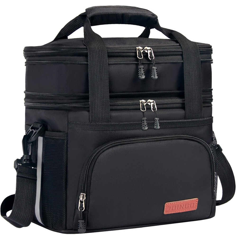 Lunch Box For Men/Women,Large Double-layer Insulated Expandable Reusable Leak...