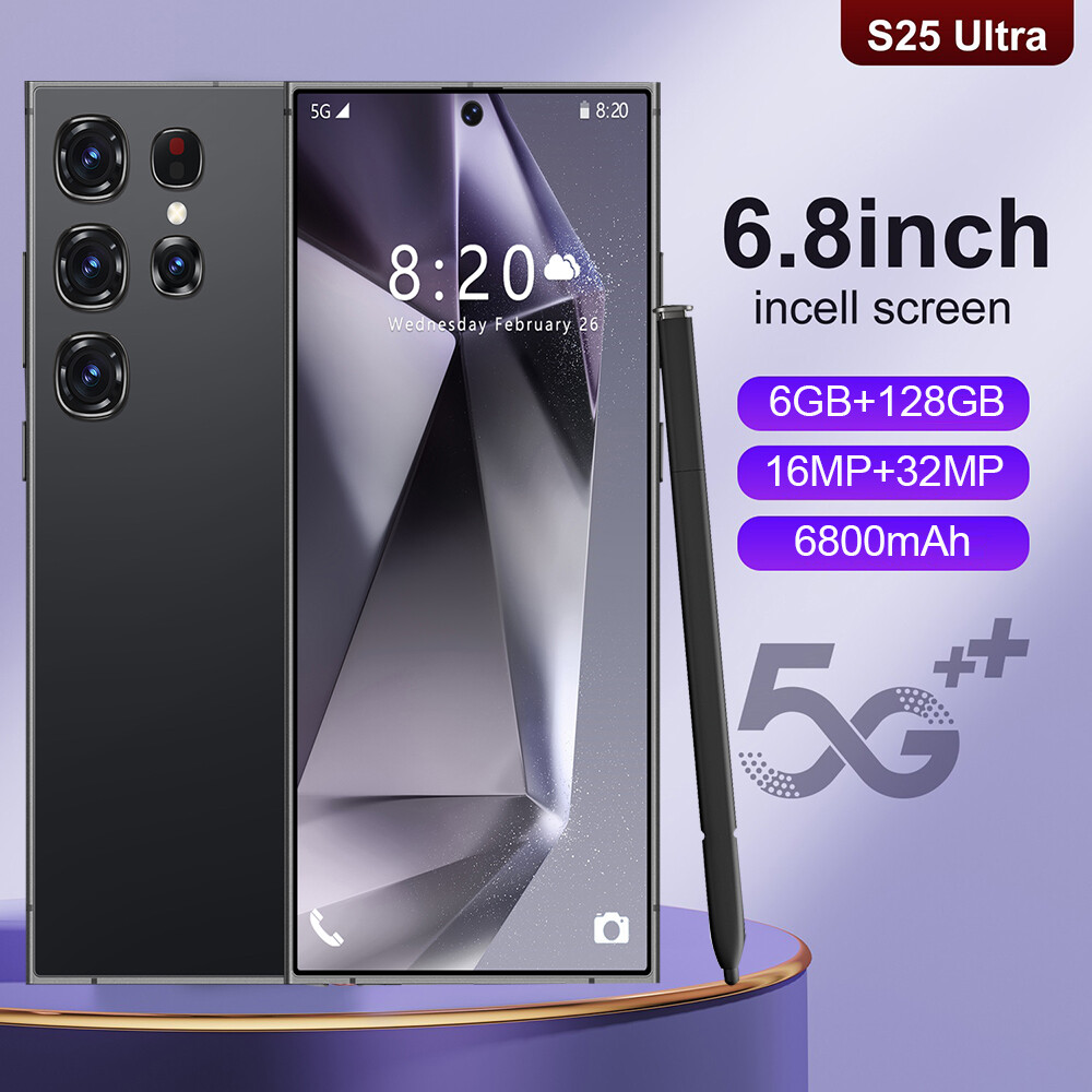 2025 S25 Ultra Unlocked Android14 Smartphone 6GB+128GB Dual SIM 5G Phone Mobile