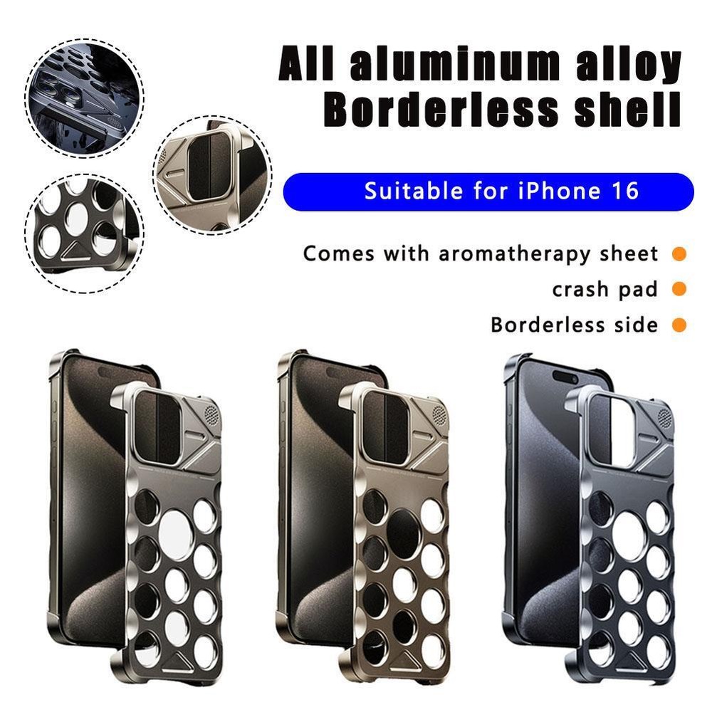 New Model Hole Case Suitable for IPhone 16 ProMax Borderless Phone Case B4K3 щн