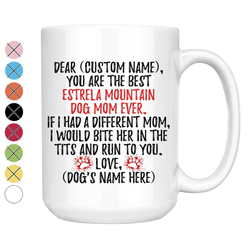 Custom Estrela Mountain Dog Lover Mug for Dog Moms