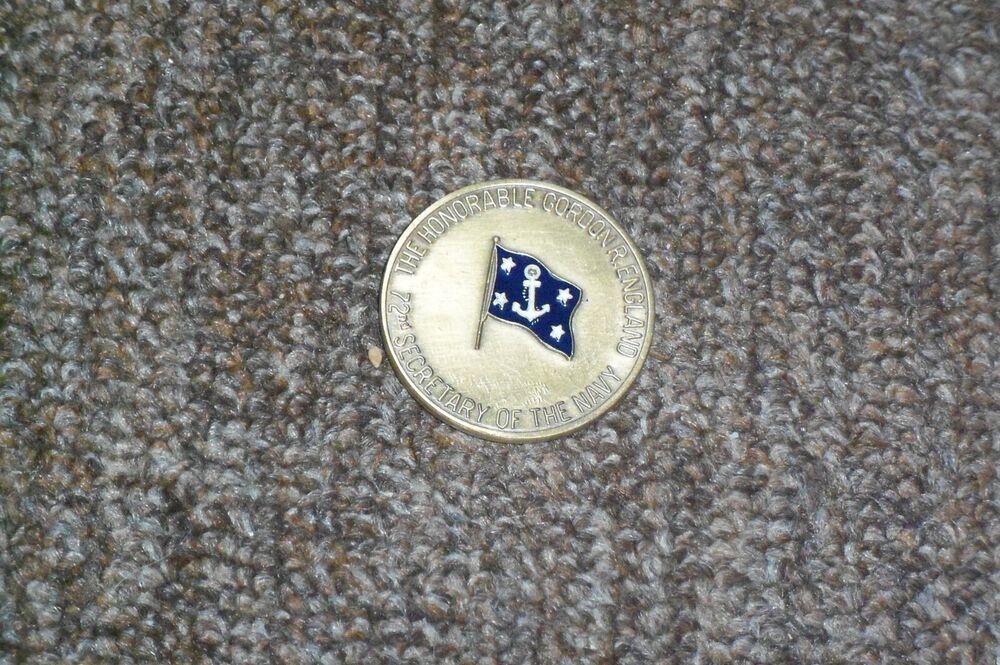 US Navy Gordon England Sec of the Navy Challenge Coin