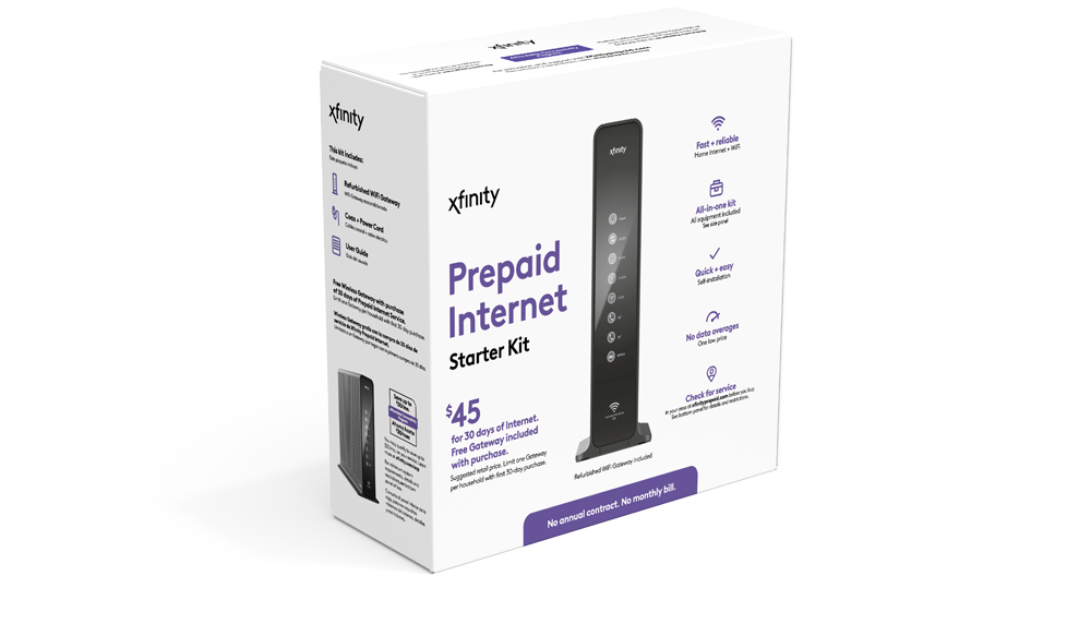 XFINITY HOME  Internet Prepaid Starter Kit+30 days of Internet service.